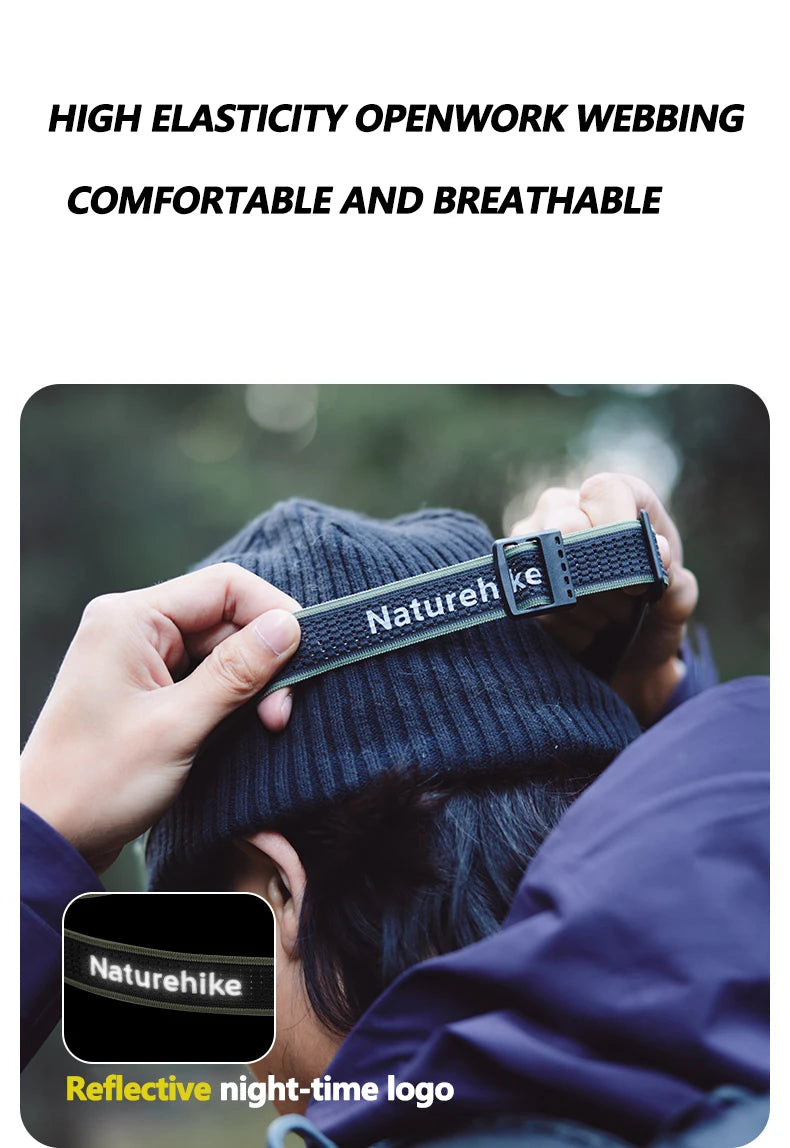 Close-up of the reflective elastic headband